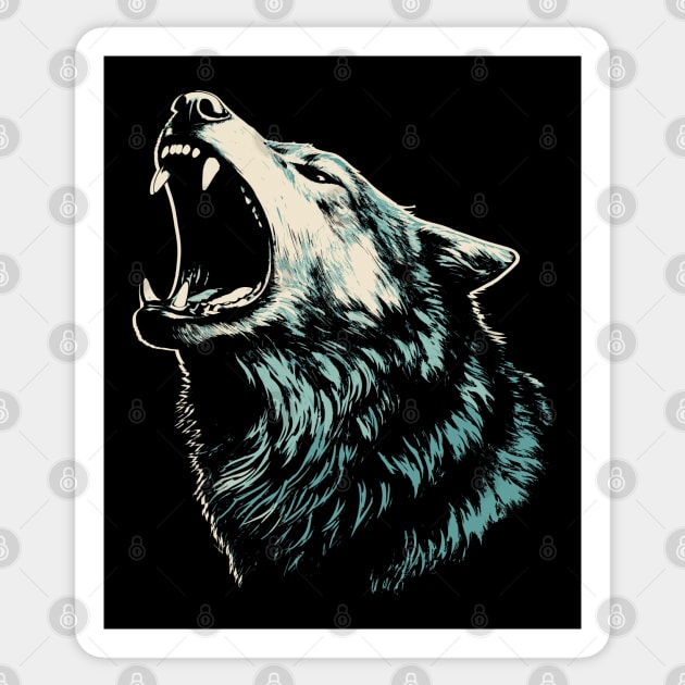 Wolf Head Sticker by Yopi